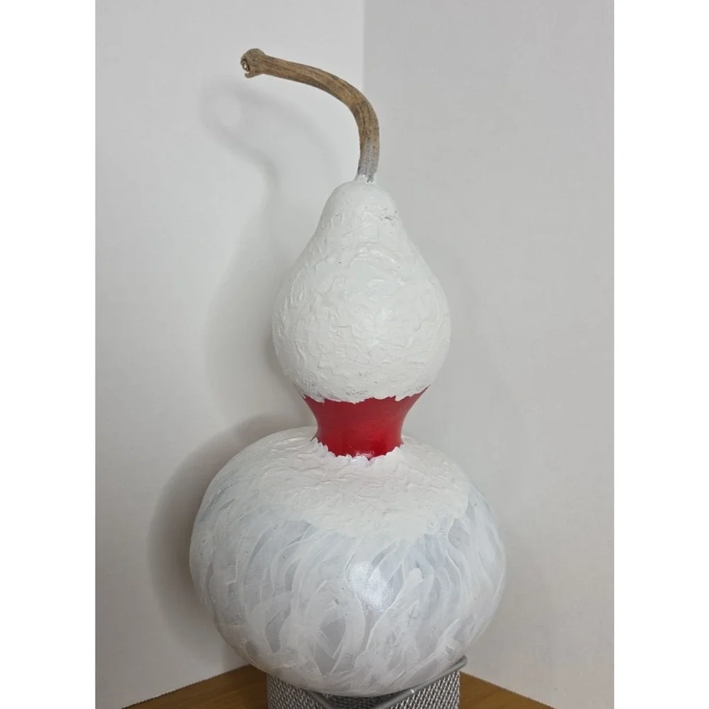 Hand Painted Gourd Santa Claus Christmas‎ Decor Folk Art 9